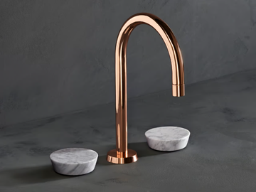 ZEN - Contemporary style 3 hole countertop metal washbasin tap by The Watermark Collection - view 2